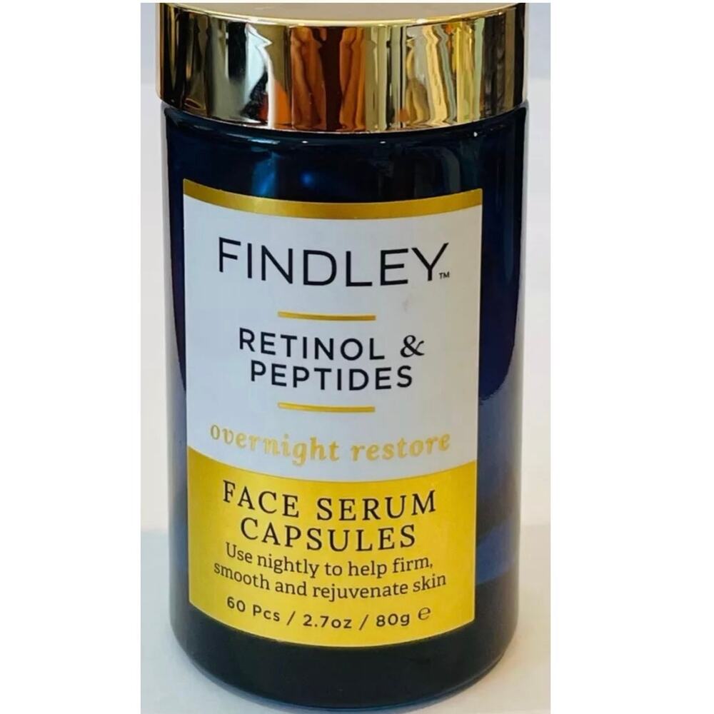 Findley Retinol + Peptide Overnight Restore Face Serum Capsules (New/Sealed)